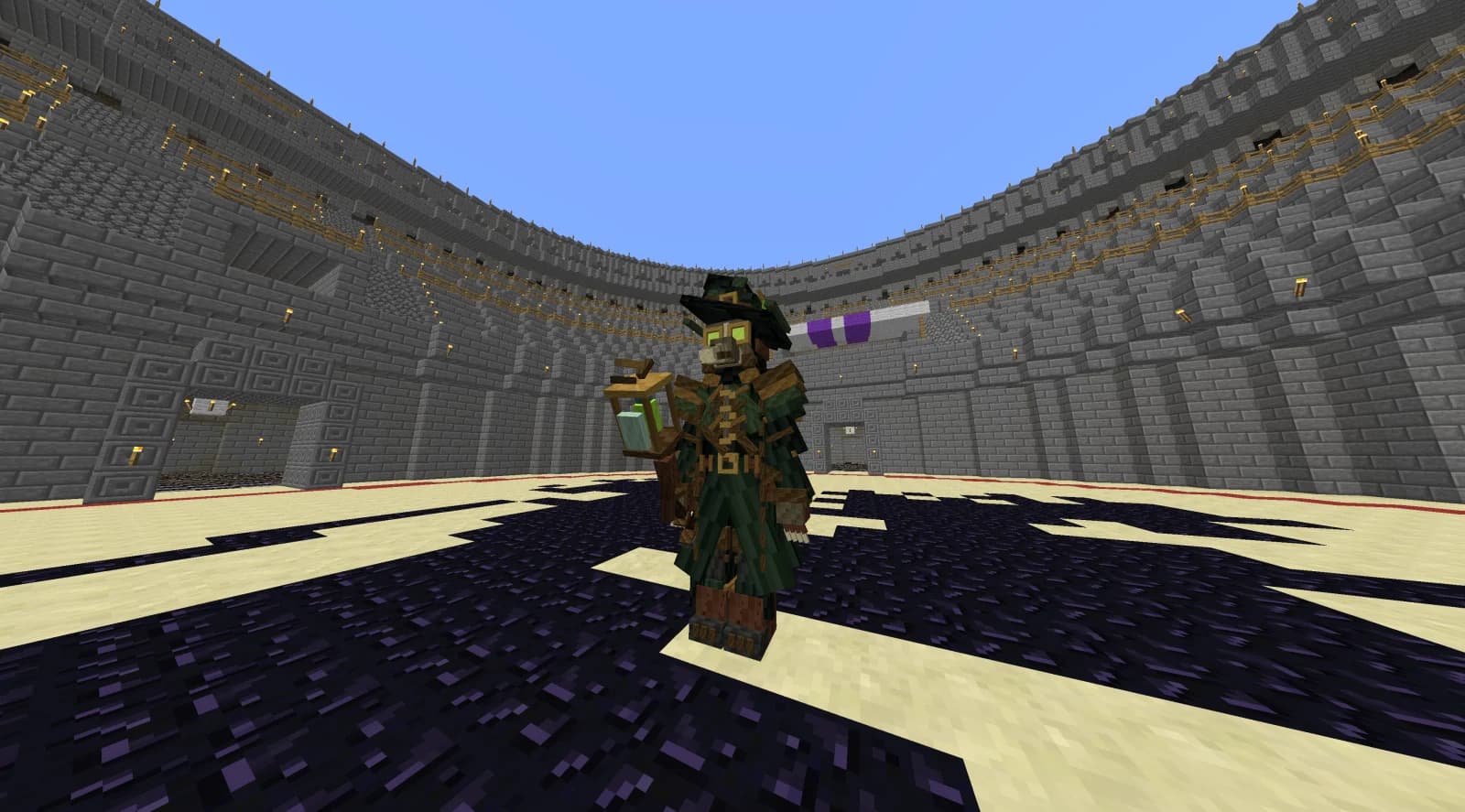 Plague Alchemist carrying its toxic apparatus in the Grand Colosseum
