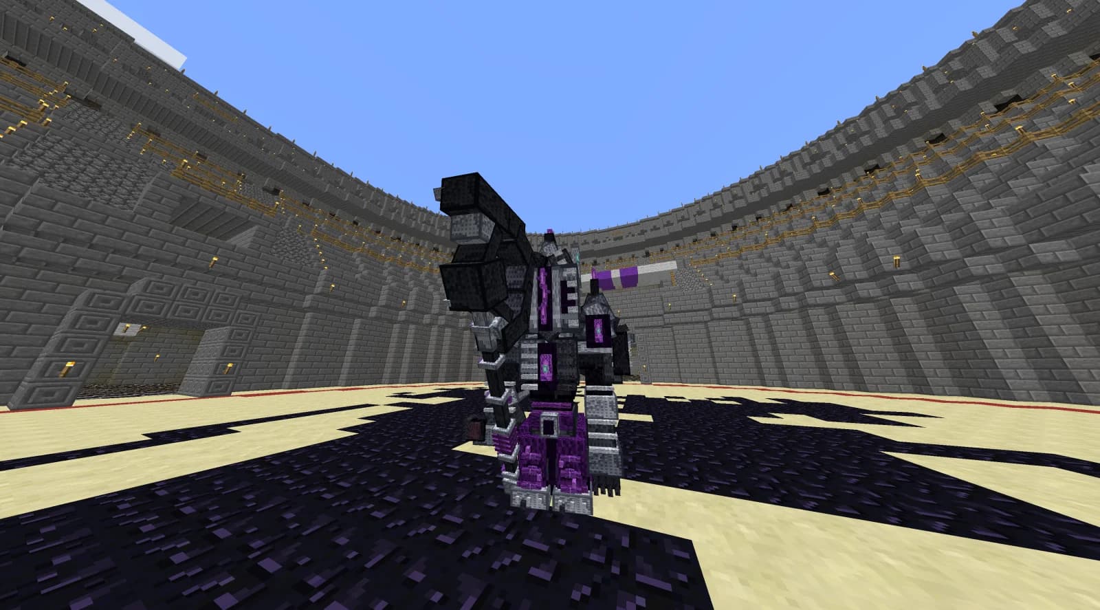 Void Templar boss fight with its health bar visible in the Grand Colosseum